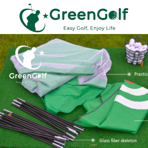 Combo Lều Tập Golf 1,4m x 2m + Thảm Tập Swing 0.3x0.6m + Tặng Kèm 3 Bóng Xốp Chơi Kỹ Thuật + 2 Tee