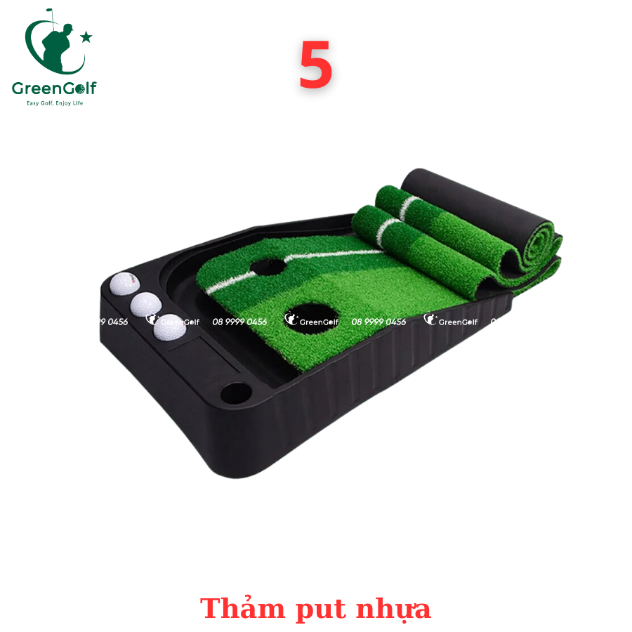 Combo Khung tập golf kích thước 2.5 x 2.5 x 1m + thảm swing 1.2 x 1.2m + thảm put nhựa + thảm trải sàn 2.5 x 1m + khay nhựa + 25 bóng  golf - CBKL9.2