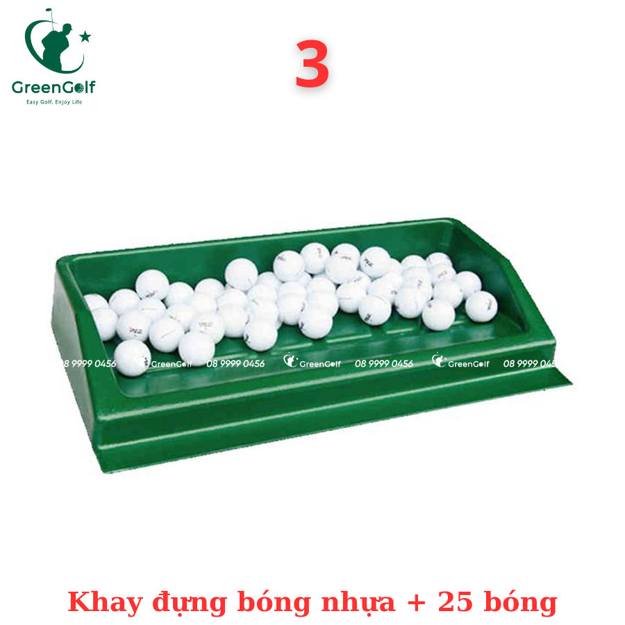 Combo Khung tập golf kích thước 2.5 x 2.5 x 1m + thảm swing 1.2 x 1.2m + thảm put nhựa + thảm trải sàn 2.5 x 1m + khay nhựa + 25 bóng  golf - CBKL9.2