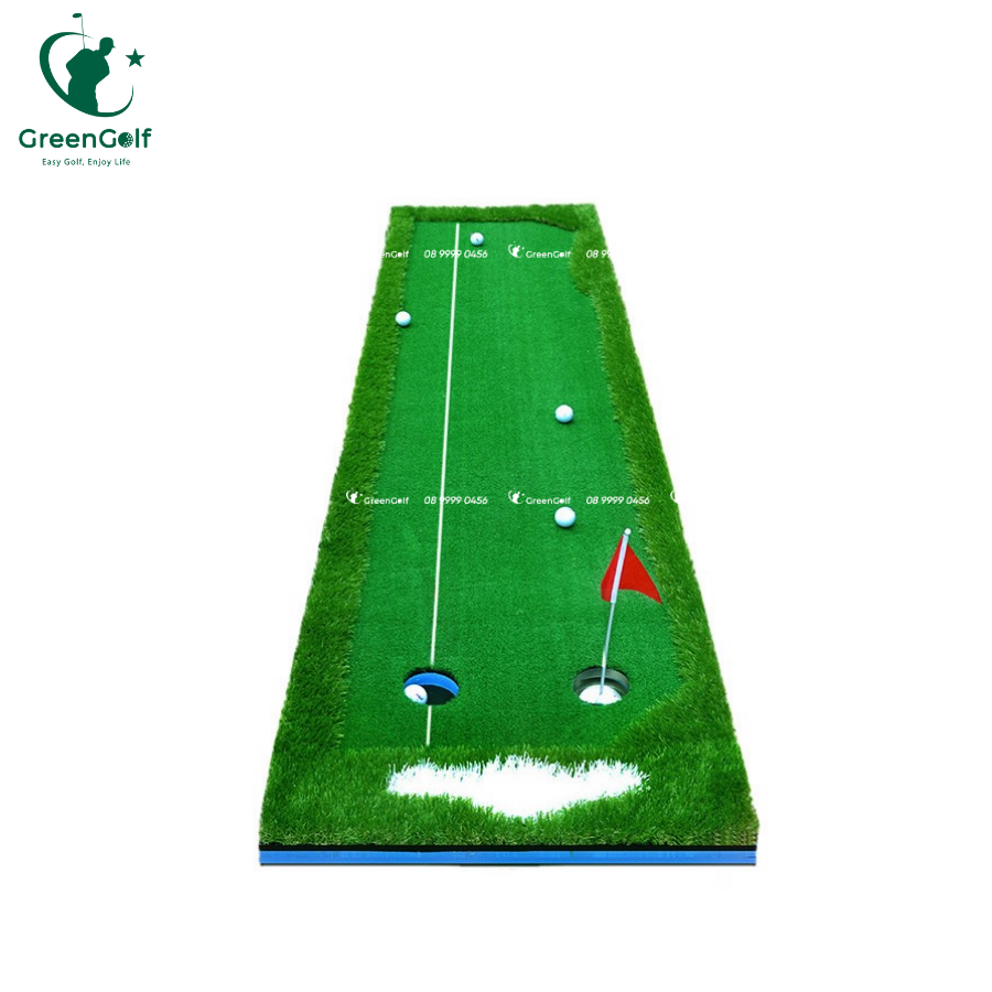 Combo khung  tập golf kích thước 2.5 x2.5 x1 + thảm swing 1.2 x 1.2m + thảm put 0.5 x3m + thảm cỏ trải sàn 2.5 x1m + khay nhựa kèm 25 bóng golf -CBKL9