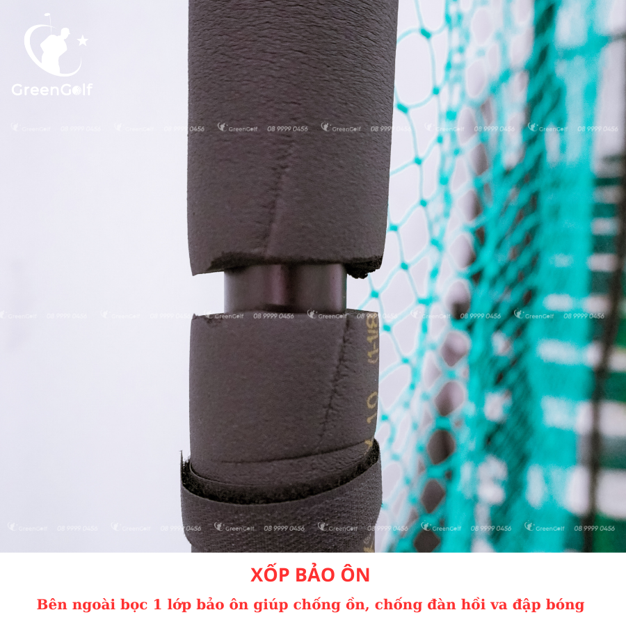 Combo Khung 2,5x2,5x2,5 + Thảm Swing 1,5x1,5 + Thảm Putting 3 lỗ + Thảm cỏ nhân tạo 2,5x2,5m + Khay đựng bóng Golf + 25 bóng + Giỏ đựng bóng - CBKL9.9