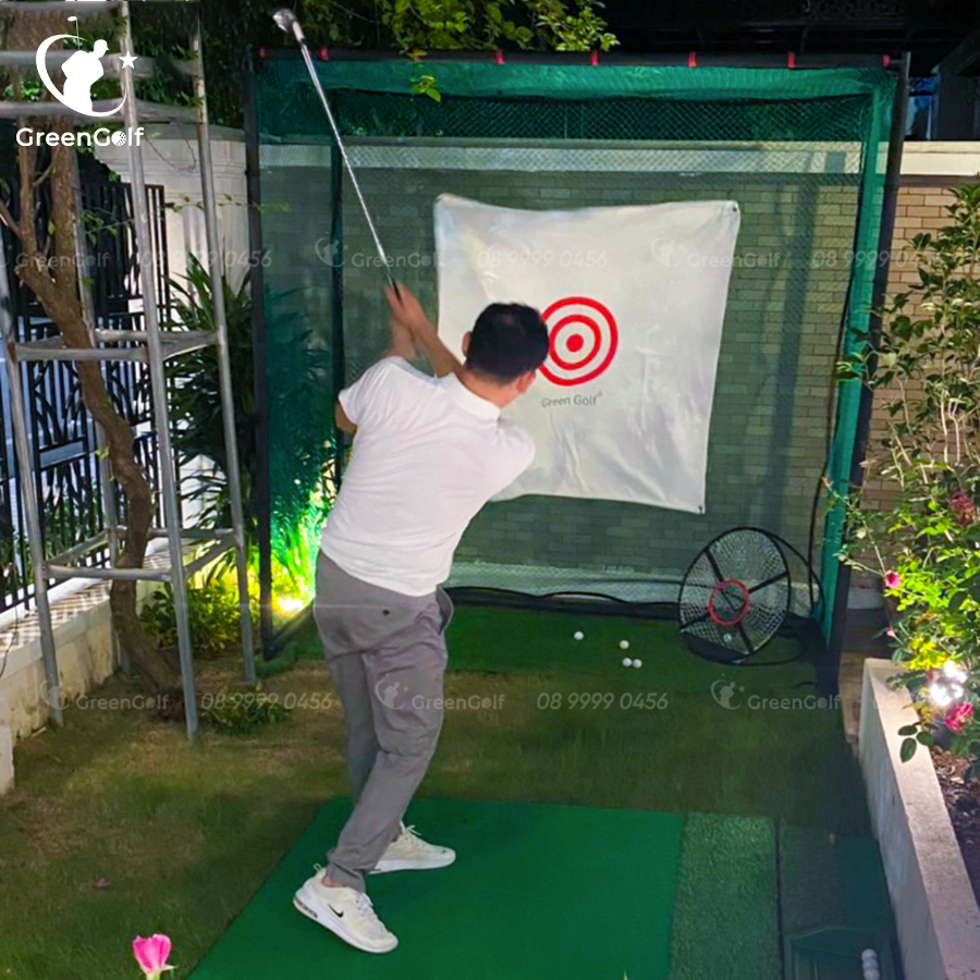 Combo Khung Tập Golf KT 2.5*2.5*1m + Thảm Tập Golf Swing 1.5mx1.5m + Thảm Cỏ Trải Sàn 2.5x2m - CBKL7