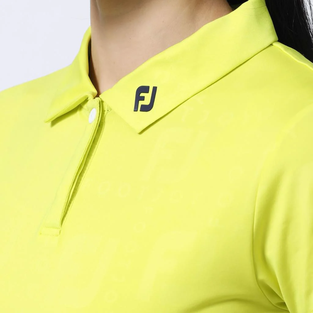 Áo golf nữ tay ngắn WOMEN'S DEBOSSED LOGO SS SHIRT 80566 YELLOW | FootJoy