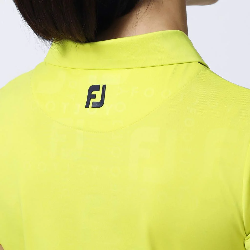 Áo golf nữ tay ngắn WOMEN'S DEBOSSED LOGO SS SHIRT 80566 YELLOW | FootJoy