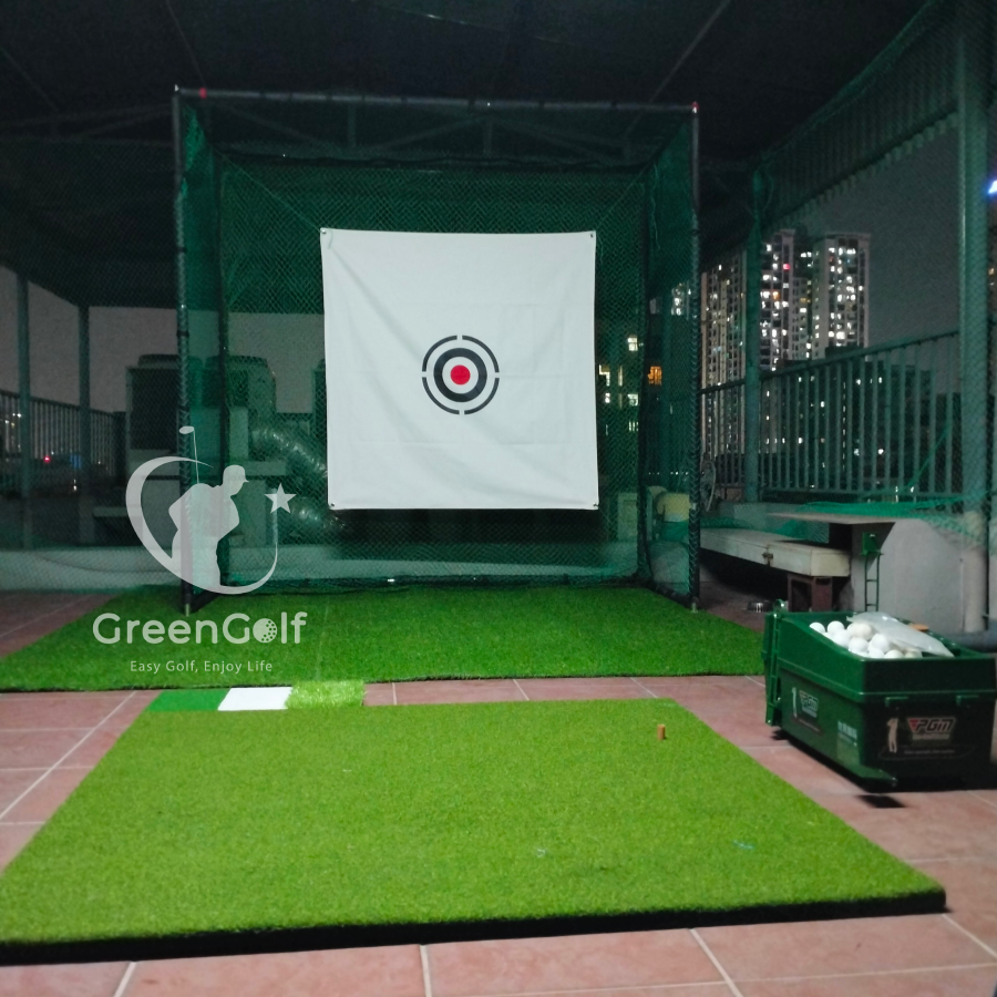 Combo Khung Tập Golf KT 2.5x2.5x1m + Thảm Tập Golf Swing 1.5mx1.5m