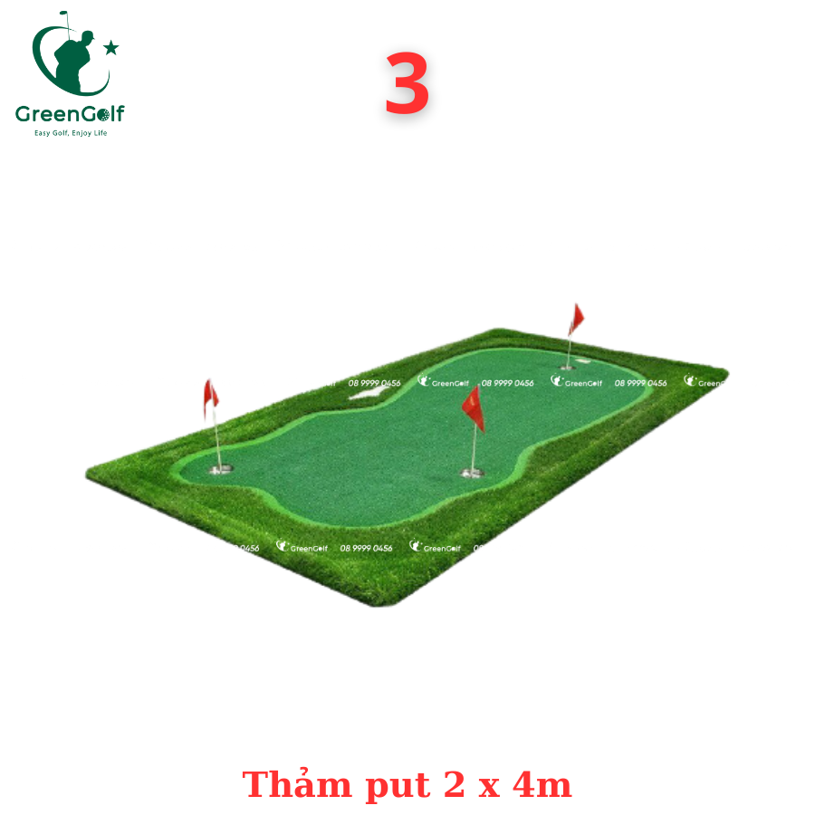 Combo khung 2x2x0.5 + thảm put 2mx4m + thảm swing 1.5x1.5m - CBKL10