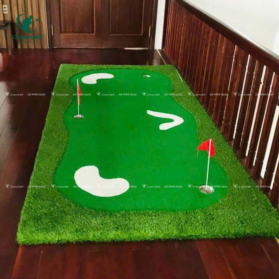 Combo Khung Tập Golf  2,5x2,5x2,5 + Thảm Swing 1,5x1,5 + Giỏ chip xanh + Thảm Putting 1.5x3m + Thảm cỏ nhân tạo 2,5x2,5m + Khay đựng bóng cao su + 25 bóng + Giỏ đựng bóng - CBKL12.8