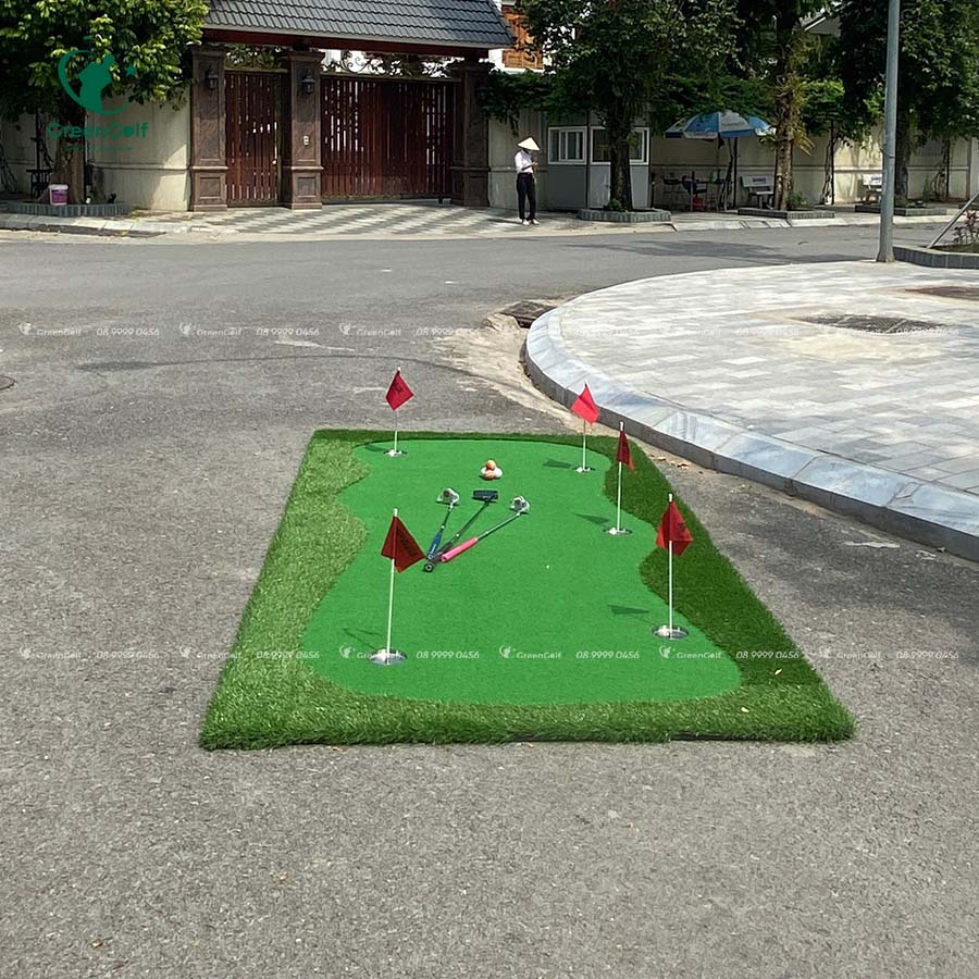 Combo Khung Tập Golf 3x3x3 + Thảm Swing 1.5x1.5 +  Thảm Put 1,5 x 3m + Khay Nhựa + 25 Bóng Mới - CBKL11