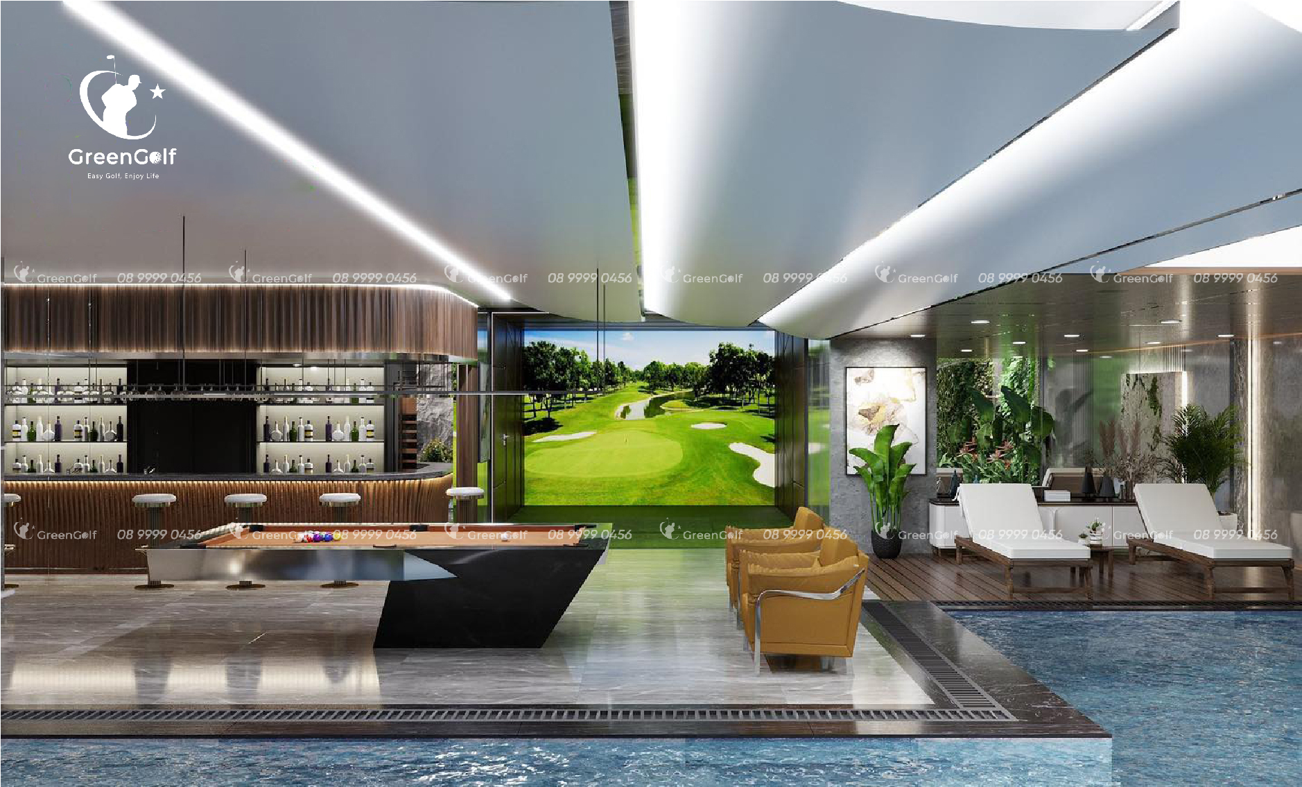 Thiết kế và Thi công lắp đặt Phòng Golf 3D VIP IMPACTVISION DUAL SENSOR tại Tp Bắc Giang