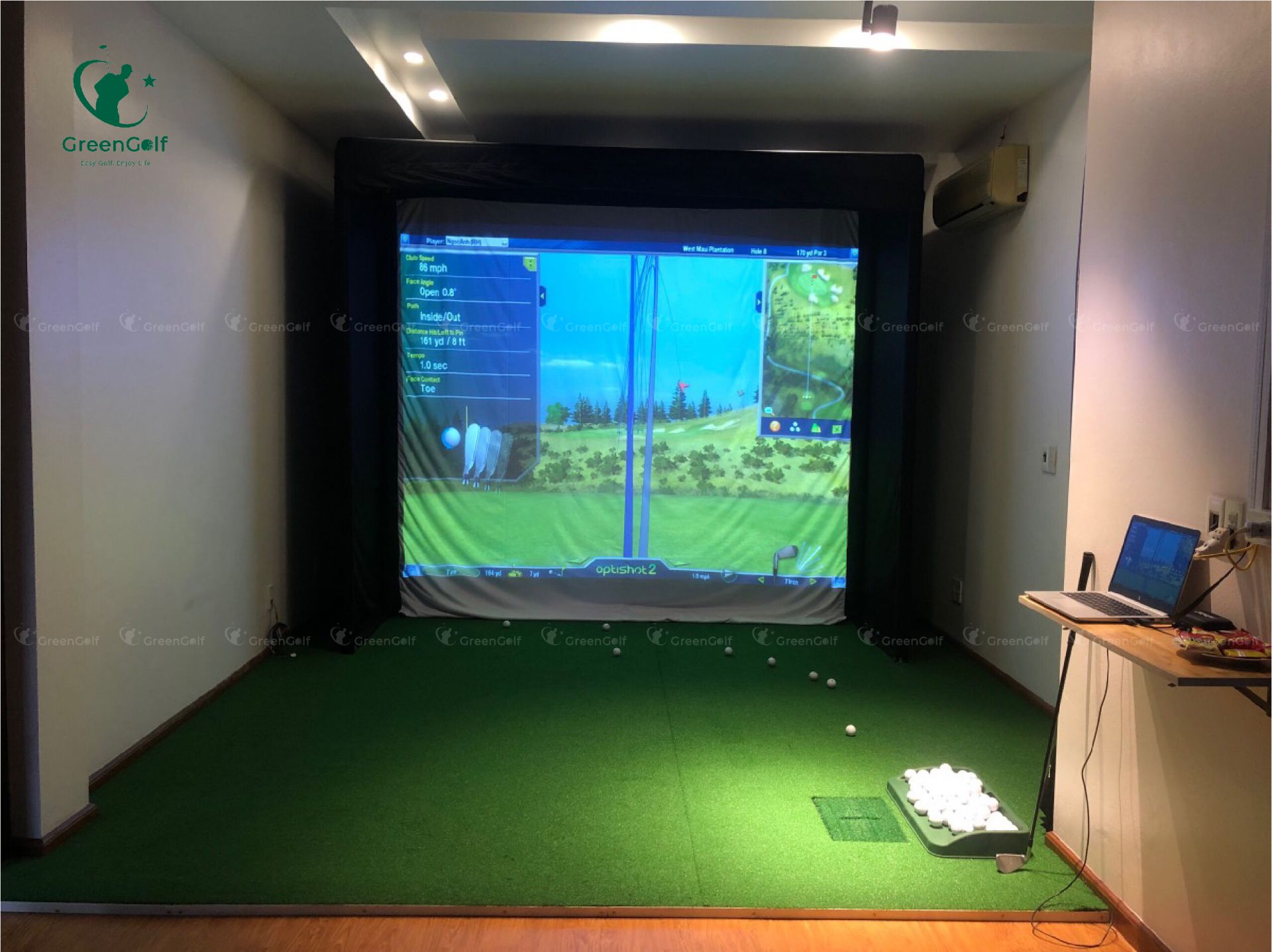 Thi công lắp đặt phòng golf 3D tại Long Biên, Hà Nội - G3D3