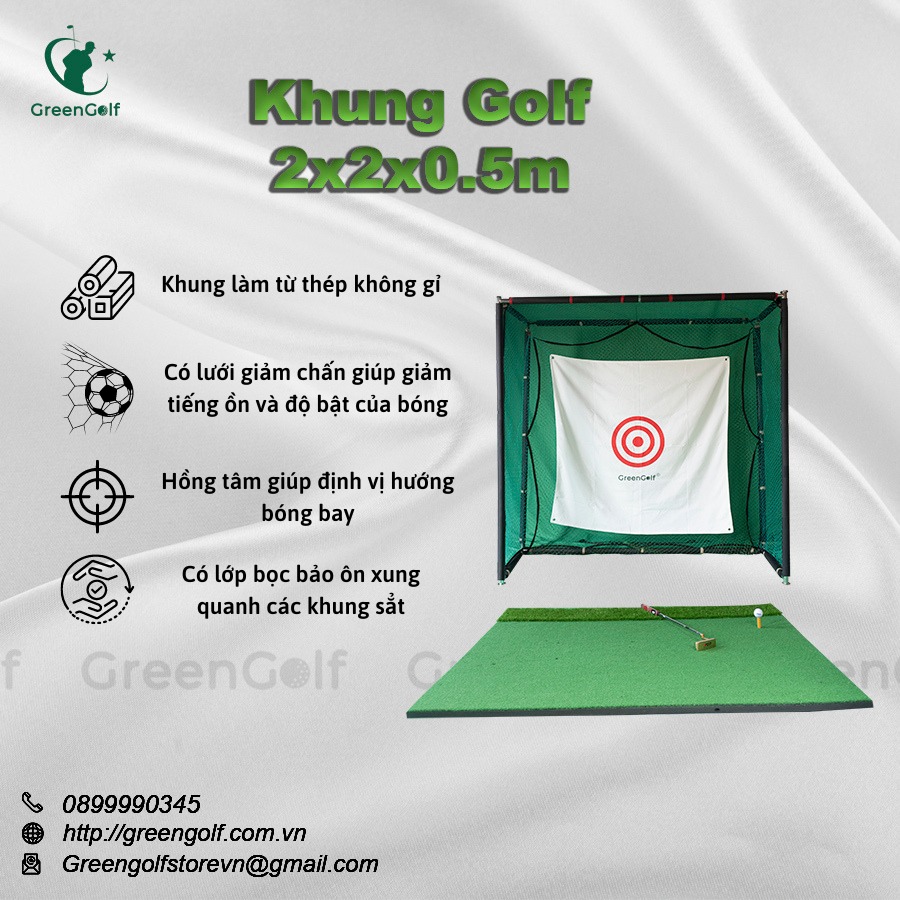 KG205 - Khung Golf 2x2x0.5m - Sản Phẩm Sân Golf Mini Được Bán Chạy Nhất Của GreenGolf