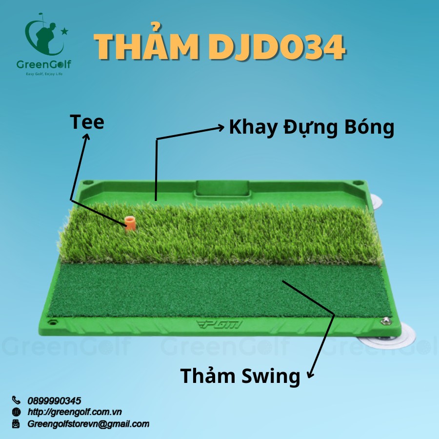 Thảm Tập Golf Kết Hợp Khay Đựng Bóng  - DJD034