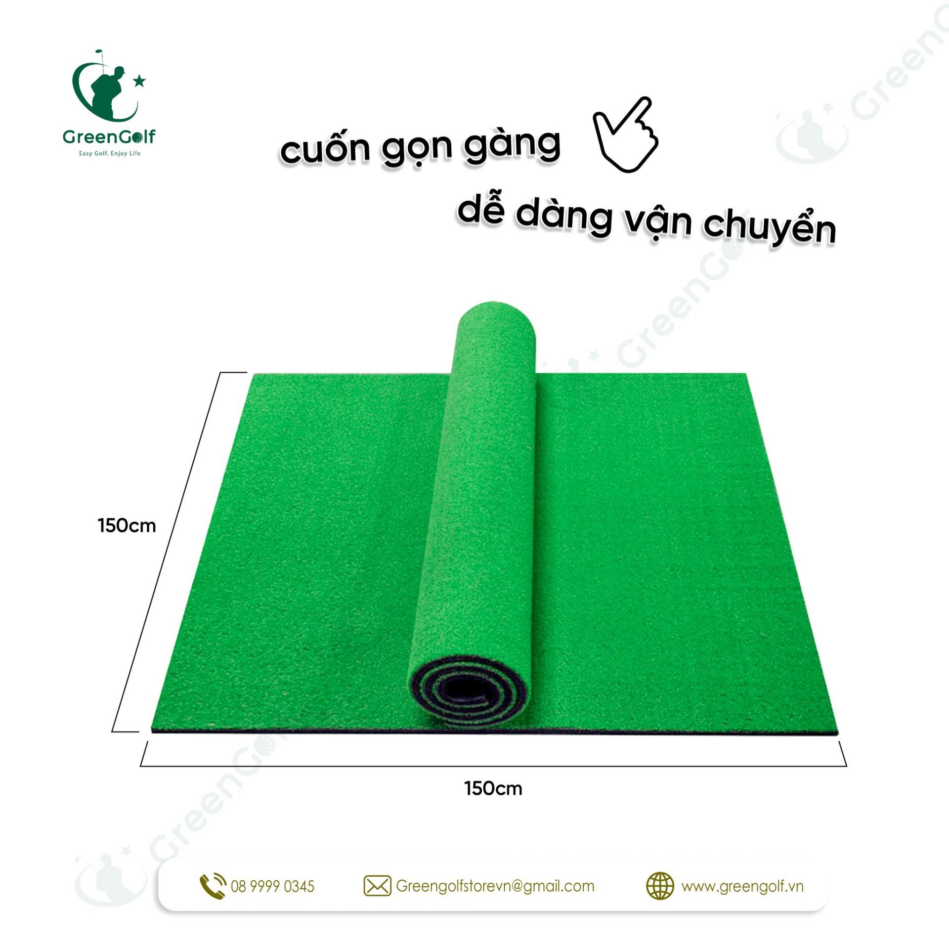 Combo Khung Tập Golf 3x3x3 +  Máy Nhả Bóng Tự Động + Thảm Swing 1.5x1.5 +  Thảm Cỏ Nhân Tạo 3x3m + Giỏ Chip Xanh + 25 Bóng Mới - CBKL12.6