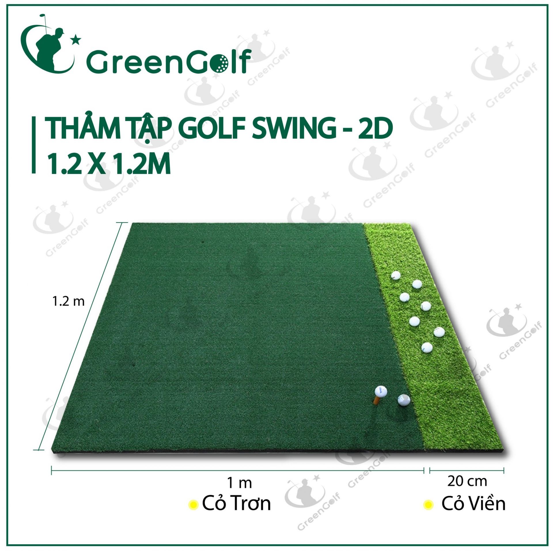 Thảm Tập Swing Golf 1.2x1.2m