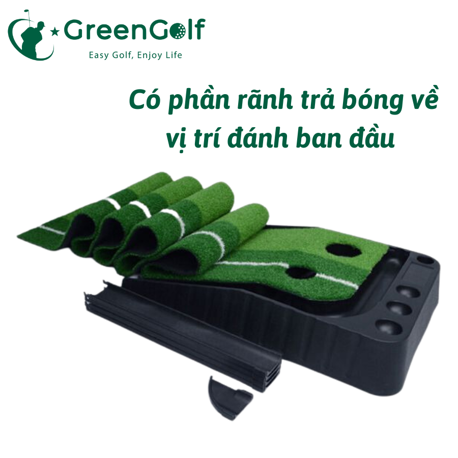 Thảm tập golf nhựa đen