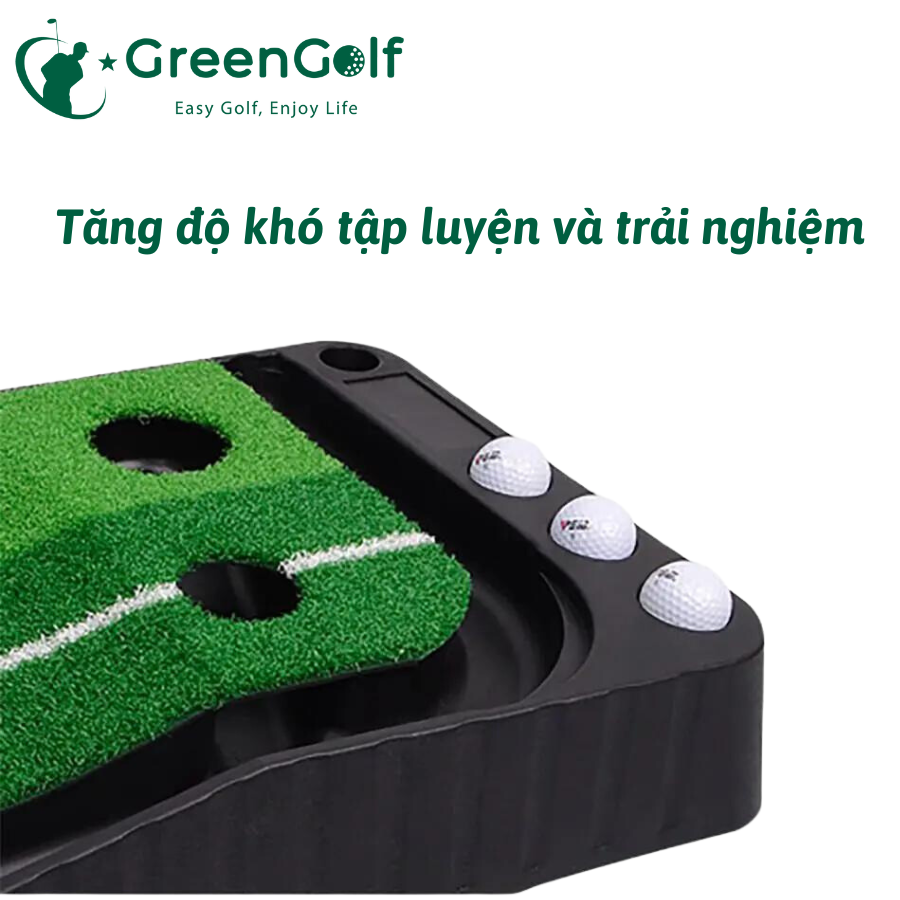 Thảm tập golf nhựa đen