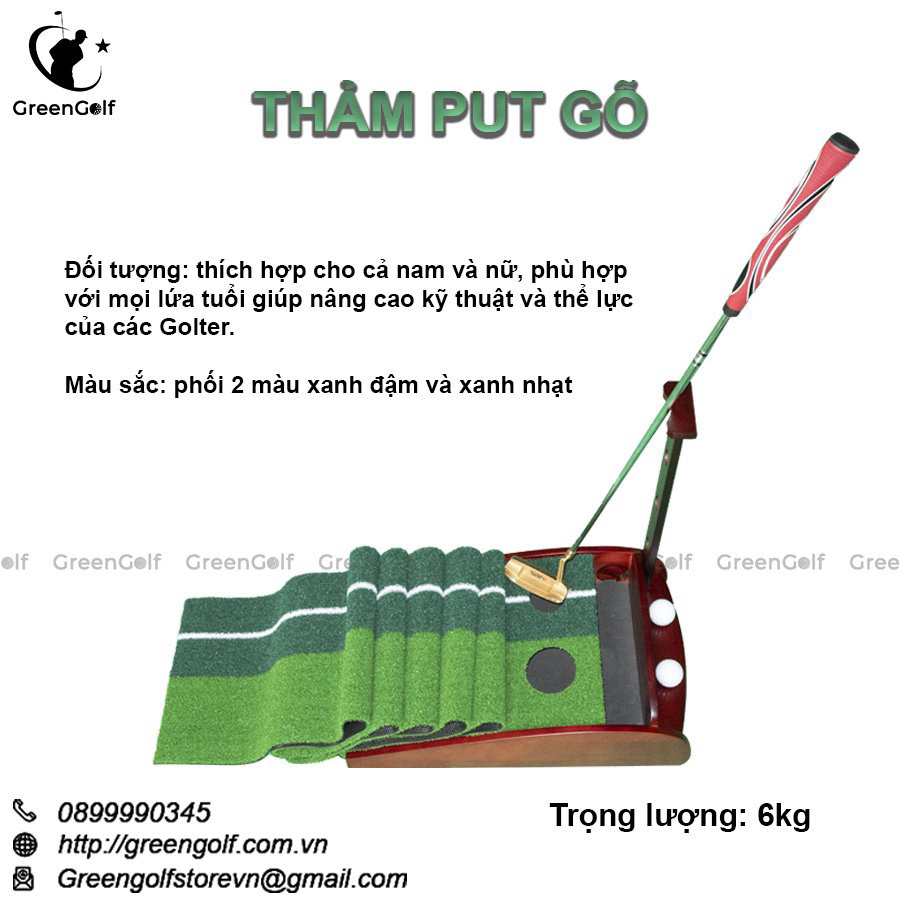 Thảm tập Golf Put gỗ