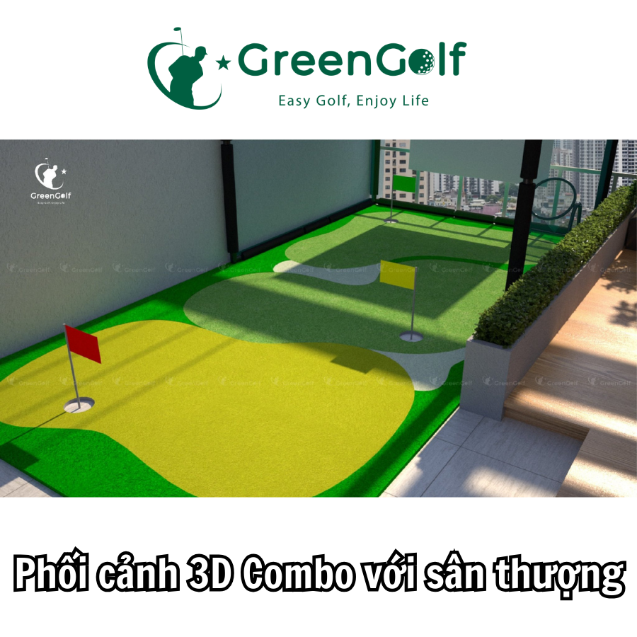 Combo Khung Golf 2,5m x 2,5m x 2,5m + Thảm Tập Swing 2,5m x 5,5m - CBKT425