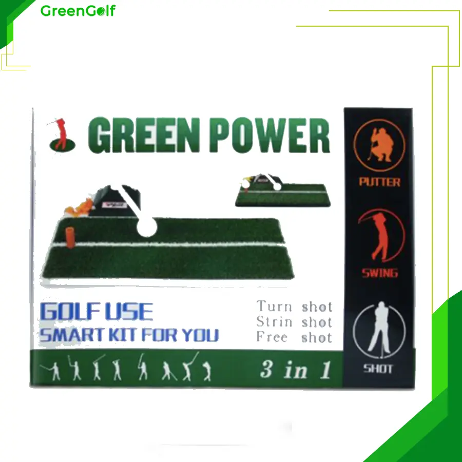 Thảm Tập Swing Golf 3 Trong 1 - Thảm Green Power - TTS31