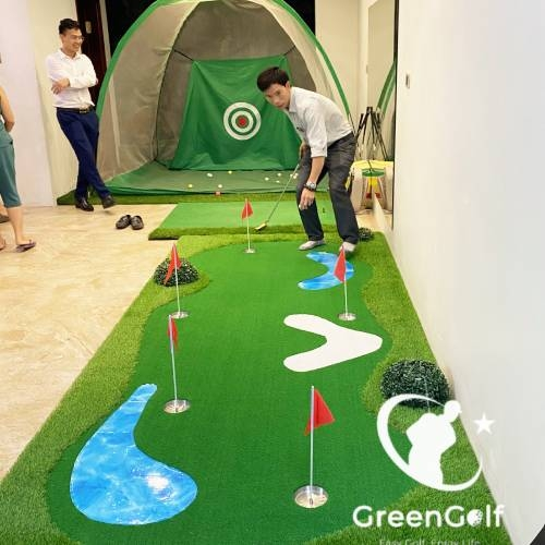 Thảm Tập Putting Golf 3D Cao Cấp 2x5m_ Thảm Tập Golf Sang Trọng