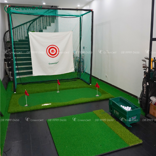 Combo khung 2.5x2.5x1+ thảm put 1.2mx2.5m+ thảm swing 1.2x 1.2 + máy bóng  + 25 bóng + thảm cỏ nhân tạo 2mx1m -CBKL9