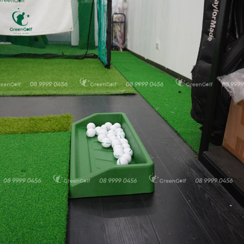 Combo khung  tập golf kích thước 2.5 x2.5 x1 + thảm swing 1.2 x 1.2m + thảm put 0.5 x3m + thảm cỏ trải sàn 2.5 x1m + khay nhựa kèm 25 bóng golf -CBKL9