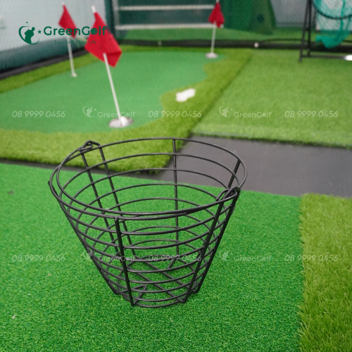 Combo Khung Tập Golf  2,5x2,5x2,5 + Thảm Swing 1,5x1,5 + Giỏ chip xanh + Thảm Putting 1.5x3m + Thảm cỏ nhân tạo 2,5x2,5m + Khay đựng bóng cao su + 25 bóng + Giỏ đựng bóng - CBKL12.8