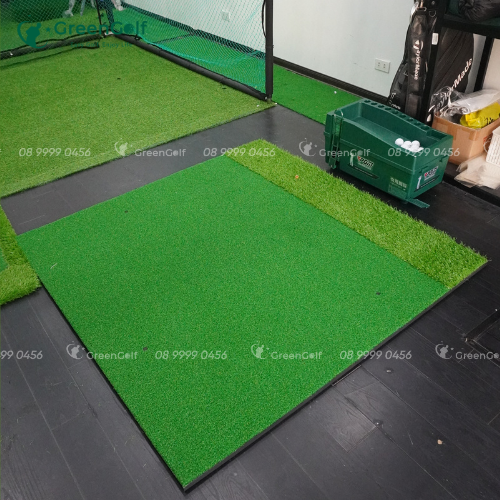 Combo khung golf 2.5x2.5 + Thảm swing 1.5 + Máy nhả bóng tự động + Thảm cỏ trải sàn 2.5m + Thảm put 0.5mx3m + 25 bóng golf