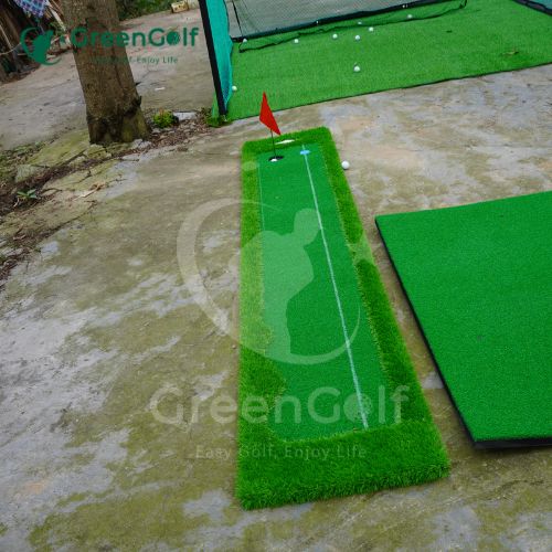 Combo Khung Tập Golf 3x3x3 + Thảm Swing 1m2 x 1m2 + Thảm Put 0.75m x 3m +  Máy nhả  bóng + Thảm Cỏ Nhân Tạo 3m x 3m - CBKL11