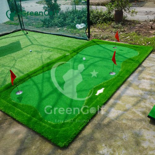 Combo Khung Tập Golf 3x3x3 + Thảm Swing 1.5x1.5 +  Thảm Put 1,5 x 3m + Khay Nhựa + 25 Bóng Mới - CBKL11