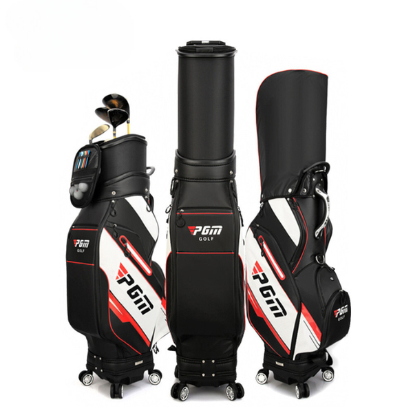 Túi Gậy Golf Fullset Nắp Cứng 4 Bánh Xe - PGM 4 Universal Wheel Retractable Golf Bag - QB064