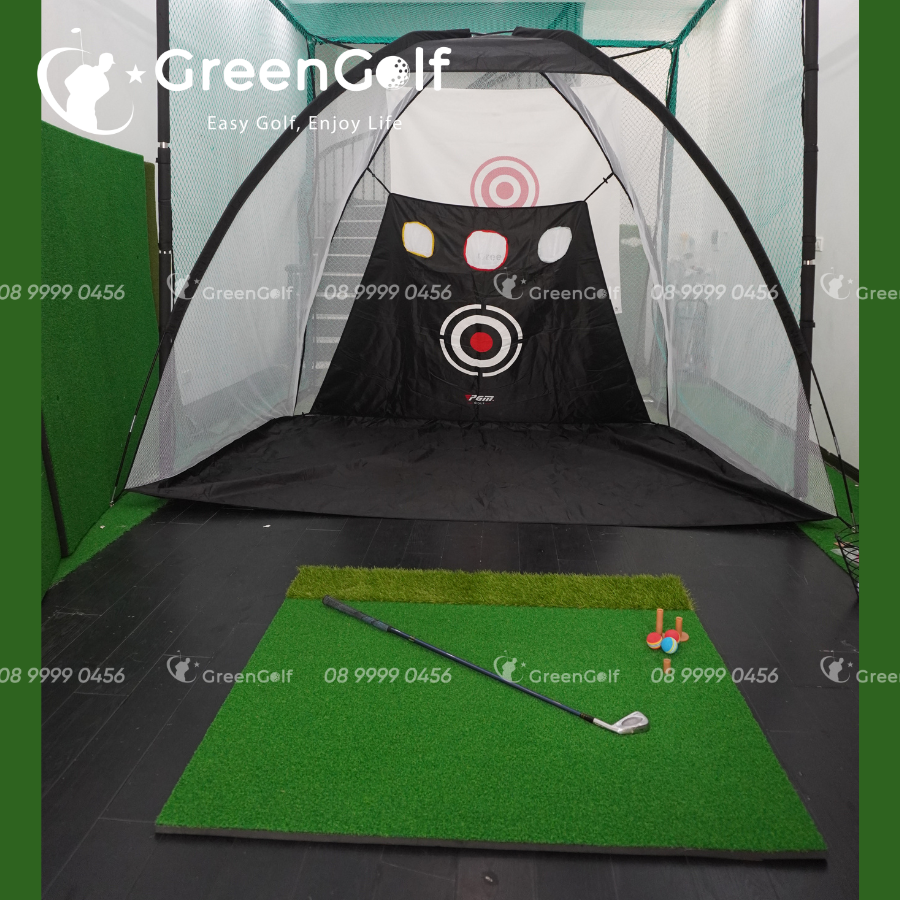 Combo Lều Có Chip Tập Golf 2X3m + Thảm Tập Swing 1.2x1.2m + Tặng Kèm 3 Bóng Xốp Chơi Kỹ Thuật + 2 Tee