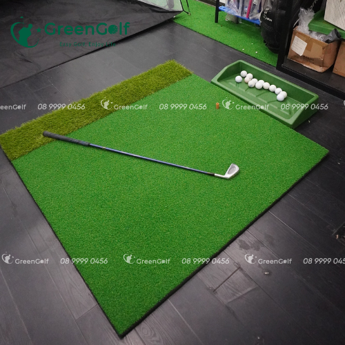 Combo Lều Tập Golf 2X3m + Thảm Tập Swing 1.2X1.2m + Khay bóng + 25 bóng golf trắng mới