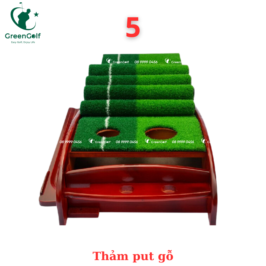 Combo khung tập golf 2x2x0.5 + thảm swing 1.2x1.2 + thảm put gỗ + khay cao su + thảm cỏ trải sàn 2mx1 - CBKL6.5