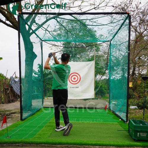 ComBo Khung Golf 3mx3mx3m, Thảm 3m x 5m, Máy nhả bóng PGM_CBKL20