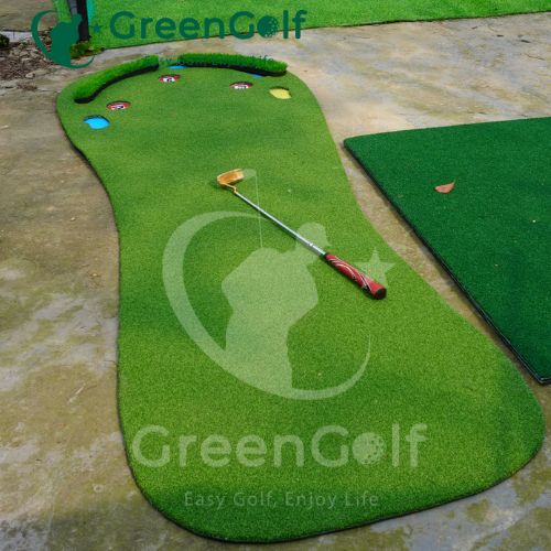 Combo Khung Tập Golf 3x3x3 + Thảm Swing  Golf 3D 1.5x1.5 +  Thảm Put Bàn Chân + Khay Nhựa - CBKL12