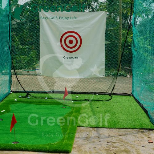 Combo Khung Tập Golf 3x3x3 + Thảm Swing 1,2x1,2m +  Thảm Put 1,5 x 3m + Máy Bóng  - CBKL11.5