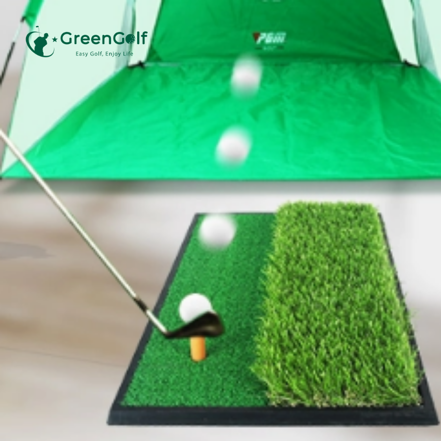 THẢM TẬP SWING GOLF - PGM DOUBLE GRASS MINI HITTING MAT - DJD005