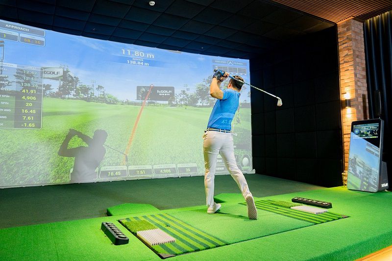 thi công phòng golf 3d